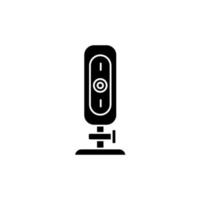 icono de glifo negro de webcam vector