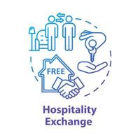 icono de concepto de intercambio de hospitalidad vector