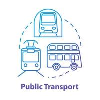 icono del concepto de transporte público vector