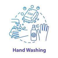 Hand washing concept icon vector