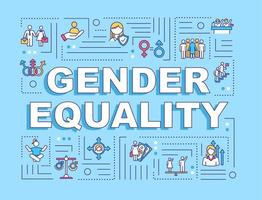 Gender equality word concepts banner vector