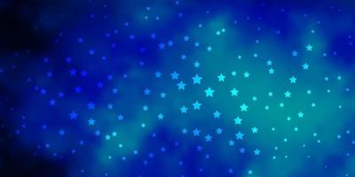 Dark BLUE vector texture with beautiful stars.