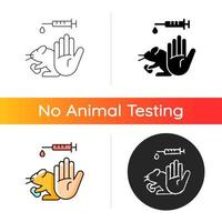 No hamster testing gradient icon vector