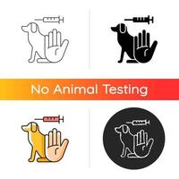 No dog testing gradient icon vector