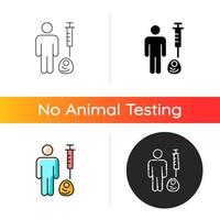 Human cell testing gradient icon vector