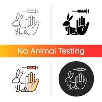 No rabbit testing gradient icon vector
