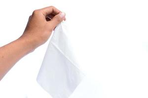 Man's hand isolated on a white background photo