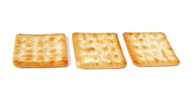Crispy cracker with sugar isolated on white background photo