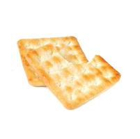 Crispy cracker with sugar isolated on white background photo