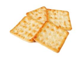Crispy cracker with sugar isolated on white background photo