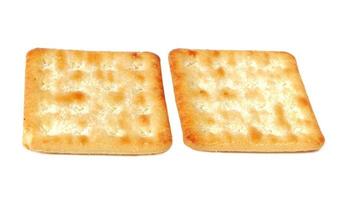 Crispy cracker with sugar isolated on white background photo