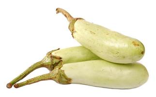 Green eggplant isolated on a white background photo