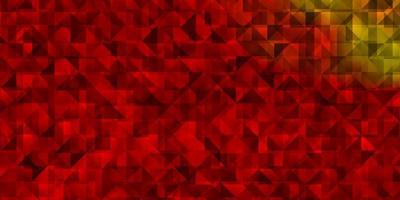 Light Orange vector template with crystals, triangles.