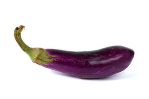 Purple eggplant isolated on a white background photo