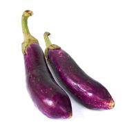 Purple eggplant isolated on a white background photo