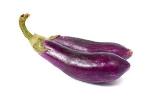 Purple eggplant isolated on a white background photo