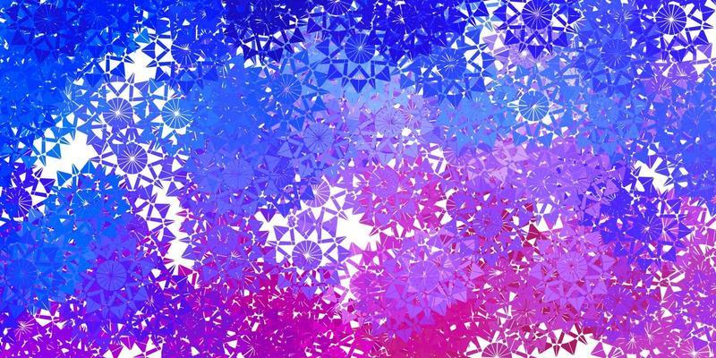 Light Blue, Red vector layout with beautiful snowflakes.
