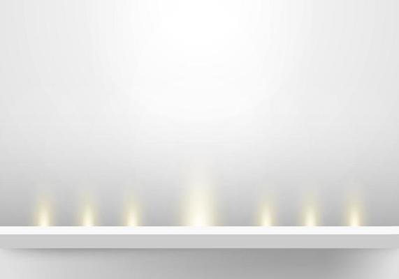 3D realistic scene empty background white floor stage with spotlight