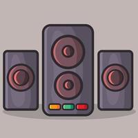 speaker active illustration in flat style vector