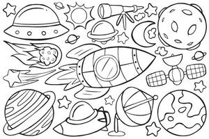 space object in doodle style