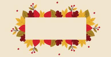 Realistic autumn foliage, white background with space for text vector
