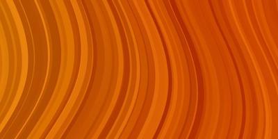 Light Orange vector background with bent lines.