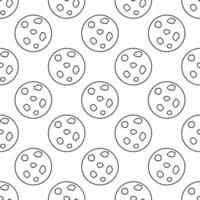Seamless pattern made from doodle full moon. Isolated on white vector