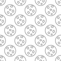 Seamless pattern made from doodle full moon. Isolated on white vector