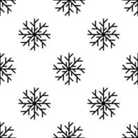 Seamless pattern from doodle abstract snowflakes. Isolated on white vector