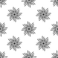patrón sin costuras hecho de copos de nieve abstractos doodle vector