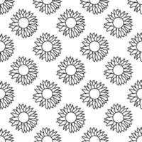 Seamless pattern made from doodle sun. Isolated on white background vector