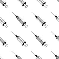 Seamless pattern made from hand drawn syringe illustration vector