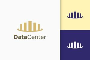 Finance diagram or data statistic logo in simple and modern shape vector