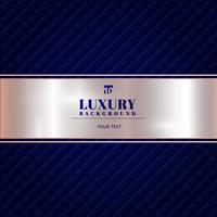 Luxury blue background squares texture and pink gold banner vector