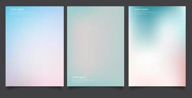 Set of abstract soft blurred gradients background vector