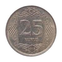 Turkish coin isolated photo