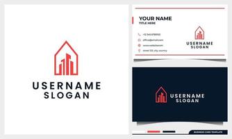 simple building , City logo with business card design template vector