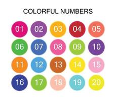 Colorful Numbers Background vector