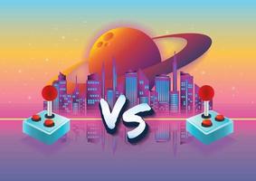 retro futurism Game zone game icon background vector