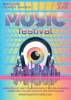 music festival poster for party carnival fantasy vector