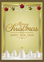 merry christmas luxury new year card art vector