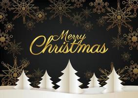 merry christmas art vector luxury black background