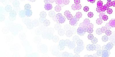 Light Purple vector background with christmas snowflakes.