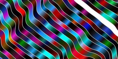 Dark Multicolor vector pattern with lines.