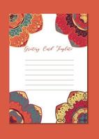 Mandala vintage template card vector