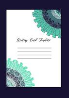 Mandala oriental template card vector