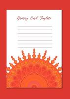 Mandala vintage template card vector