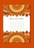 Mandala vintage template card vector