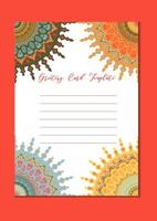 Mandala vintage template card vector