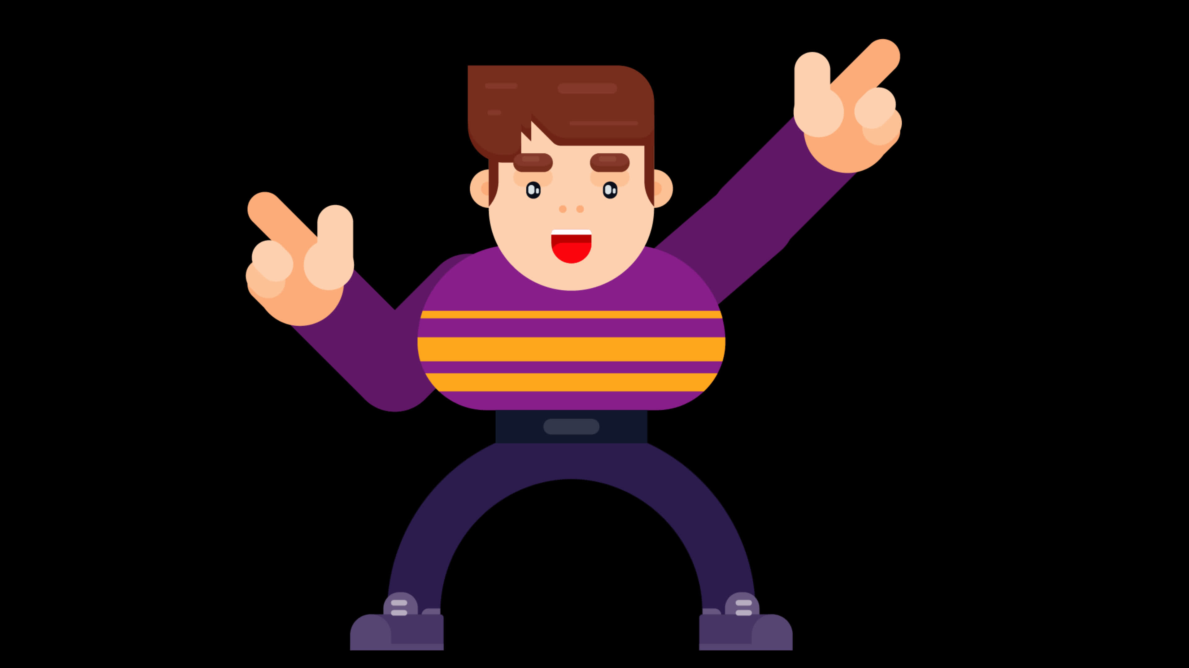 Animation of flat design dancing boy 3161765 Stock Video at Vecteezy